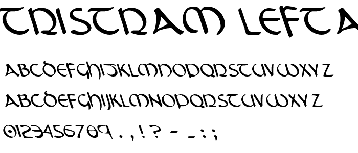 Tristram Leftalic font